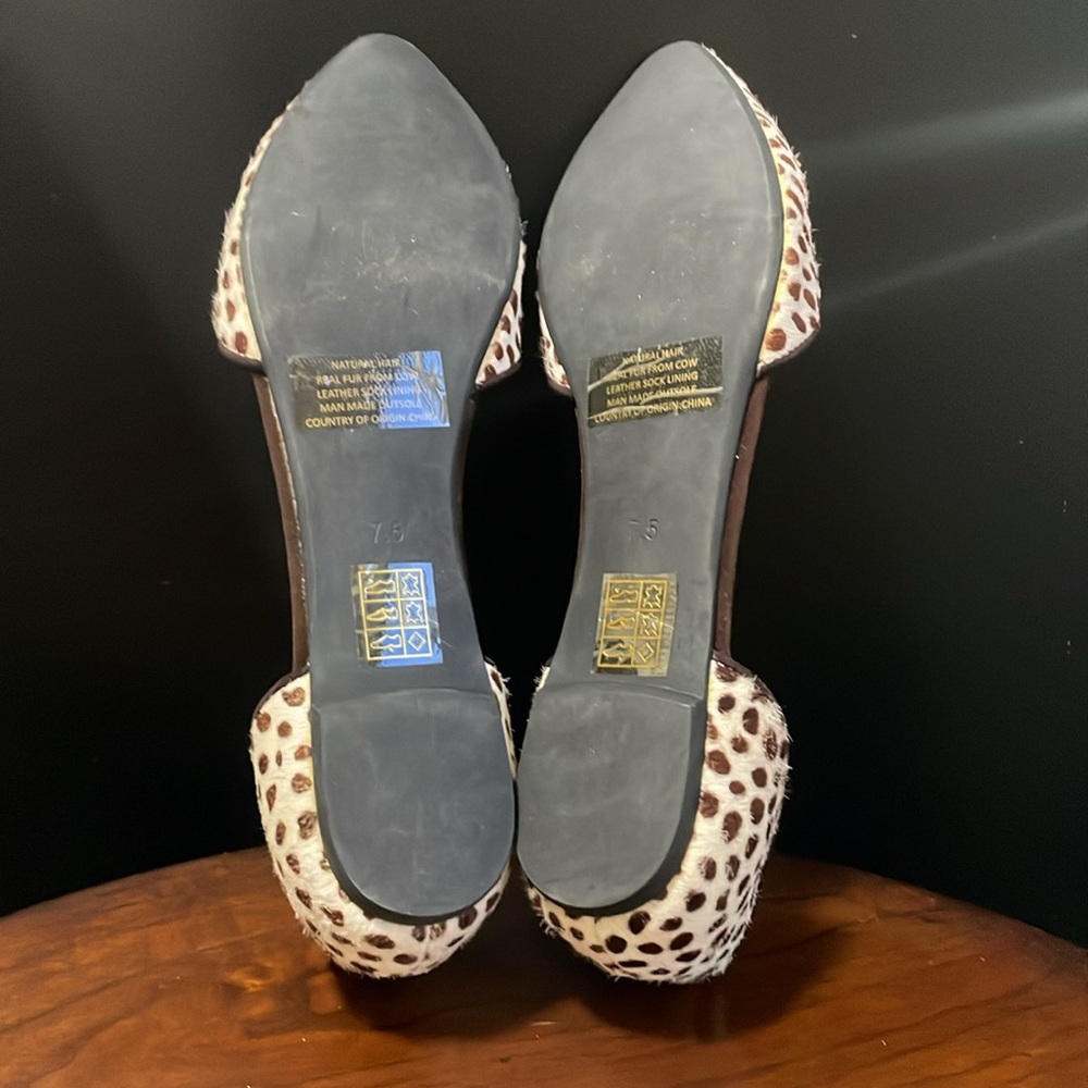 JEFFREY CAMPBELL Face-Jacob Leopard Pony Hair D’Orsay Ballet Flats EUC 7.5 - Picture 8 of 10